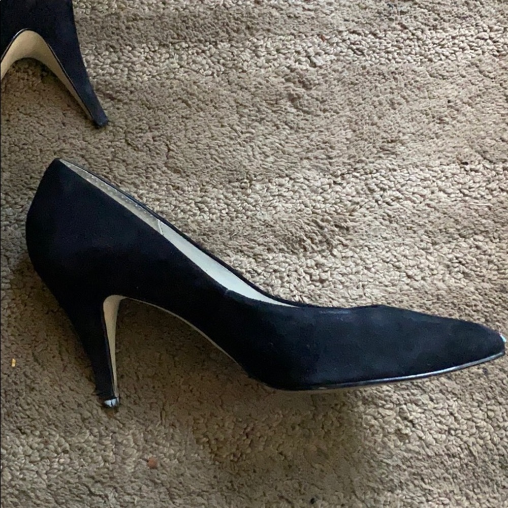 Nine West suede and leather black pumps - Picture 5 of 5